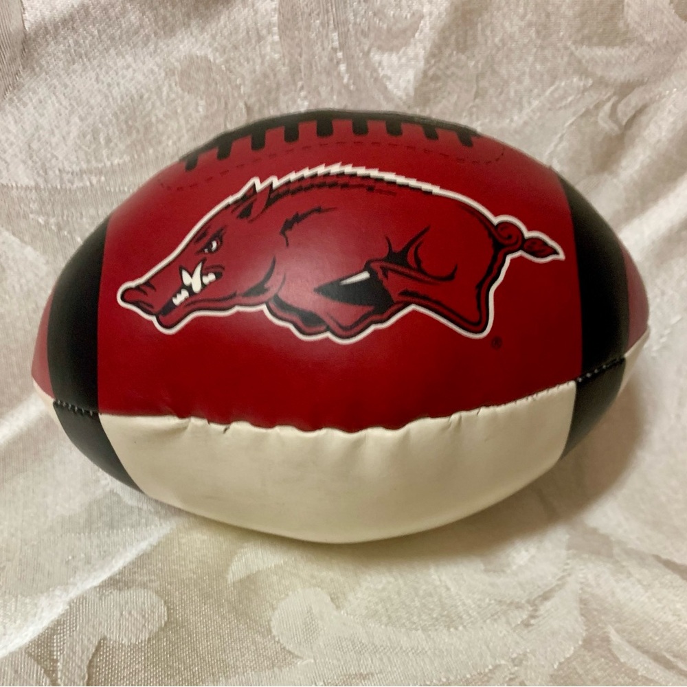 Arkansas Razorbacks Red and White Football with Razorback Logo - Picture 2 of 4
